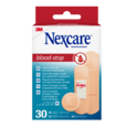 Sie sehen eine Packung Nexcare™ Blood Stop Blutstillende Pflaster, assortiert, 30/Packung, Produktbild: 01 Nexcare™ Blood Stop Blutstillende Pflaster, assortiert, 30/Packung, A-Nr.: 5680637 - 01