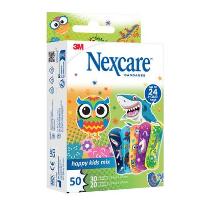 Nexcare™ Happy Kids Mix Plasters, assortiert, 50/Packung, A-Nr.: 5680790 - 01
