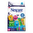 Sie sehen eine Packung Nexcare™ Kinderpflaster Happy Kids Monster, assortiert, 20/Packung, Display, Produktbild: 01 Nexcare™ Kinderpflaster Happy Kids Monster, assortiert, 20/Packung, Display, A-Nr.: 4833464 - 01