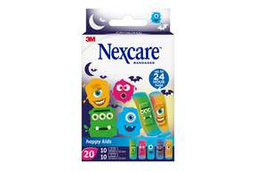 Nexcare™ Kinderpflaster Happy Kids Monster, assortiert, 20/Packung, Display, A-Nr.: 4833464 - 01
