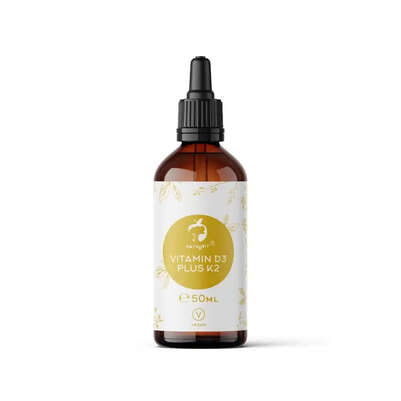 Sie sehen eine Packung Naturvit® Vitamin D3 plus K2 Tropfen vegan, Produktbild: 01 Naturvit® Vitamin D3 plus K2 Tropfen vegan, A-Nr.: 5666608 - 01