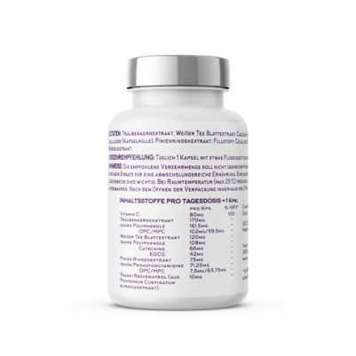 Sie sehen eine Packung Naturvit® AOC Formula® mit OPC, MPC und Resveratrol, Produktbild: 02 Naturvit® AOC Formula® mit OPC, MPC und Resveratrol, A-Nr.: 5666488 - 02