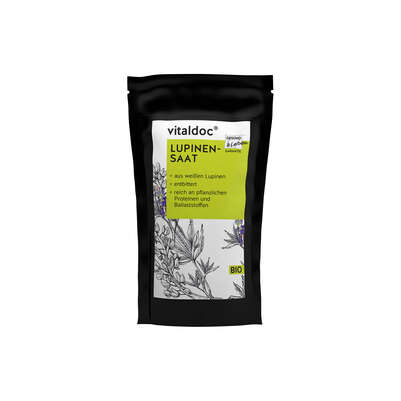 Sie sehen eine Packung vitaldoc® BIO Lupinen-Saat, Produktbild: 02 vitaldoc® BIO Lupinen-Saat, A-Nr.: 5619566 - 02