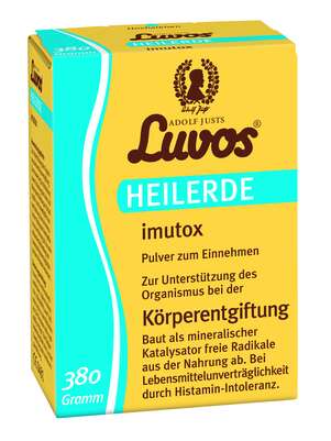 Sie sehen eine Packung Luvos Heilerde imutox 380 g Pulver, Produktbild: 01 Luvos Heilerde imutox 380 g Pulver, A-Nr.: 4773957 - 01