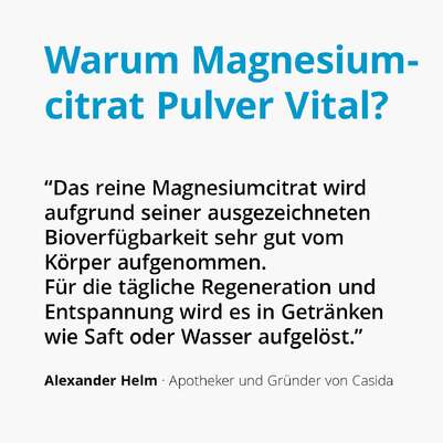 Sie sehen eine Packung Magnesiumcitrat Pulver Vital, Produktbild: 03 Magnesiumcitrat Pulver Vital, A-Nr.: 4362504 - 03