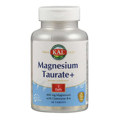 Sie sehen eine Packung Supplementa Magnesium Taurat + Tabletten, Produktbild: 01 Supplementa Magnesium Taurat + Tabletten, A-Nr.: 5597149 - 01