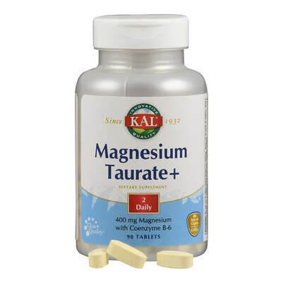 Sie sehen eine Packung Supplementa Magnesium Taurat + Tabletten, Produktbild: 04 Supplementa Magnesium Taurat + Tabletten, A-Nr.: 5597149 - 04