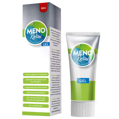 Sie sehen eine Packung MenoRelax Vaginales Feuchtigkeitsgel, Produktbild: 01 MenoRelax Vaginales Feuchtigkeitsgel, A-Nr.: 4782465 - 01