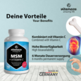 Sie sehen eine Packung Vitamaze MSM hochdosiert +Vit. C, Produktbild: 02 Vitamaze MSM hochdosiert +Vit. C, A-Nr.: 5179311 - 02
