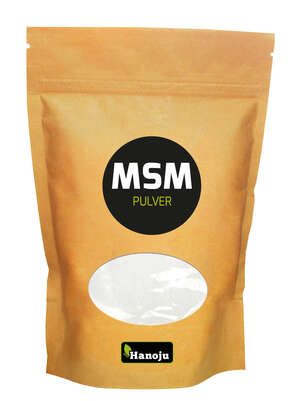 Sie sehen eine Packung Hanoju MSM Pulver, Produktbild: 01 Hanoju MSM Pulver, A-Nr.: 4385327 - 01