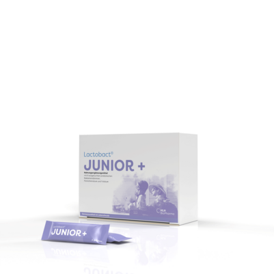 Sie sehen eine Packung Lactobact JUNIOR +, Produktbild: 02 Lactobact JUNIOR +, A-Nr.: 4589225 - 02
