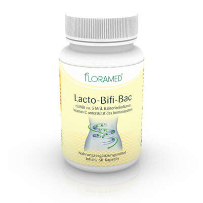 Sie sehen eine Packung Floramed Lacto-Bifi-Bac, Produktbild: 02 Floramed Lacto-Bifi-Bac, A-Nr.: 4390245 - 02