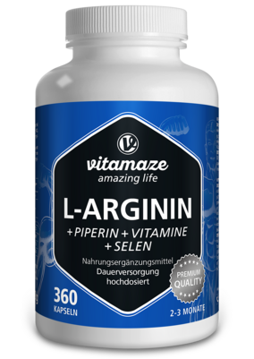 Vitamaze L-Arginin 750mg hochdosiert +Piperin u. Vitamine, A-Nr.: 5179481 - 01