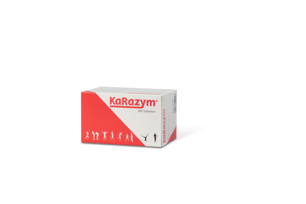 Sie sehen eine Packung KaRazym Tabletten 200 Stk., Produktbild: 03 KaRazym Tabletten 200 Stk., A-Nr.: 3573386 - 03