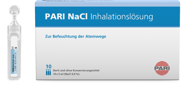 PARI NaCl 0,9% Inhalationslösung, A-Nr.: 4758107 - 01