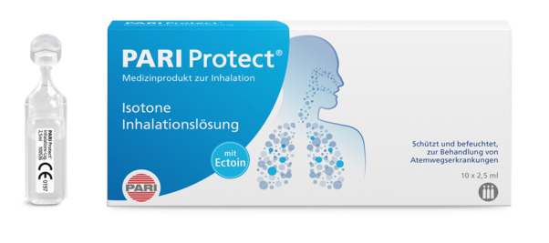 Sie sehen eine Packung PARI Protect Inhalationslösung, Produktbild: 01 PARI Protect Inhalationslösung, A-Nr.: 4557219 - 01