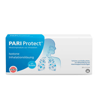Sie sehen eine Packung PARI Protect Inhalationslösung, Produktbild: 01 PARI Protect Inhalationslösung, A-Nr.: 4557225 - 01