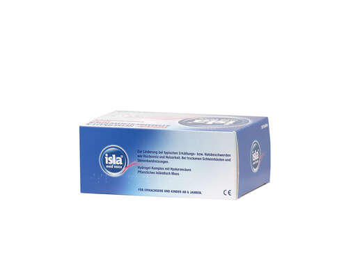 Sie sehen eine Packung isla med voice Halspastillen mit mildem Kirschgeschmack 50 Stück, Produktbild: 02 isla med voice Halspastillen mit mildem Kirschgeschmack 50 Stück, A-Nr.: 4767684 - 02