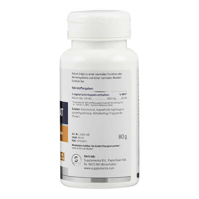 Supplementa Kaliumcitrat Kapseln, A-Nr.: 5596799 - 02