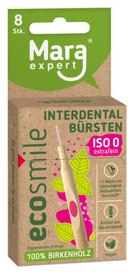 Sie sehen eine Packung ecosmile INTERDENTALBÜRSTEN ISO 0, extrafein, Produktbild: 01 ecosmile INTERDENTALBÜRSTEN ISO 0, extrafein, A-Nr.: 5678942 - 01