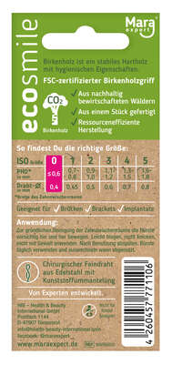 Sie sehen eine Packung ecosmile INTERDENTALBÜRSTEN ISO 0, extrafein, Produktbild: 03 ecosmile INTERDENTALBÜRSTEN ISO 0, extrafein, A-Nr.: 5678942 - 03
