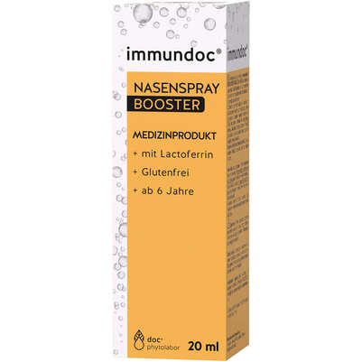 Sie sehen eine Packung immundoc® Nasenspray BOOSTER, Produktbild: 02 immundoc® Nasenspray BOOSTER, A-Nr.: 5565356 - 02