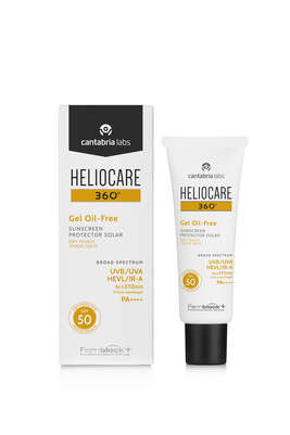 Sie sehen eine Packung Heliocare 360° Gel Oil-free SPF 50, Produktbild: 02 Heliocare 360° Gel Oil-free SPF 50, A-Nr.: 4435338 - 02