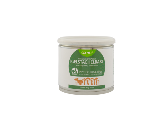Sie sehen eine Packung Gamu Igelstachelbart | Hericium erinaceus Pulver, Produktbild: 01 Gamu Igelstachelbart | Hericium erinaceus Pulver, A-Nr.: 5600259 - 01