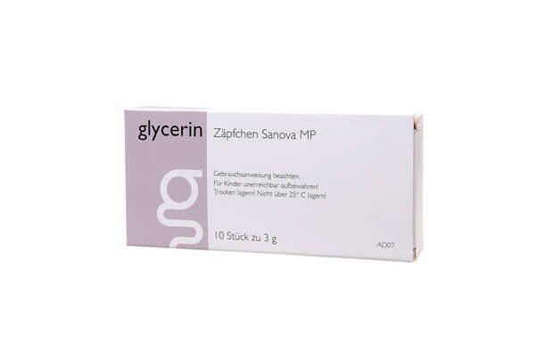 Glycerin Zäpfchen "Sanova" MP 3g, A-Nr.: 3170530 - 02