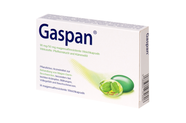 Gaspan® 90 mg/50 mg Weichkapseln, A-Nr.: 4979601 - 02