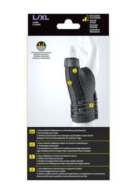 Sie sehen eine Packung FUTURO™ Deluxe Daumen-Schiene 45844, L/XL (16.5 - 20.3 cm), Produktbild: 02 FUTURO™ Deluxe Daumen-Schiene 45844, L/XL (16.5 - 20.3 cm), A-Nr.: 4311665 - 02