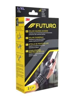 Sie sehen eine Packung FUTURO™ Deluxe Daumen-Schiene 45844, L/XL (16.5 - 20.3 cm), Produktbild: 03 FUTURO™ Deluxe Daumen-Schiene 45844, L/XL (16.5 - 20.3 cm), A-Nr.: 4311665 - 03