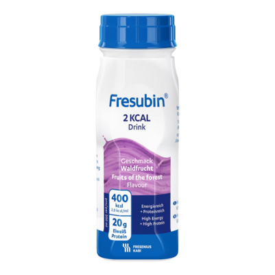 Sie sehen eine Packung Fresubin® 2 kcal Drink Waldfrucht, Produktbild: 01 Fresubin® 2 kcal Drink Waldfrucht, A-Nr.: 3280951 - 01