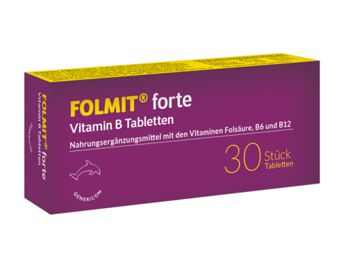 FOLMIT® forte mit Folsäure, Vitamin B6 und B12, A-Nr.: 4218380 - 02