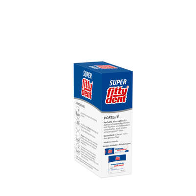Sie sehen eine Packung fittydent Super Hafteinlagen comfort (20 Stk), Produktbild: 03 fittydent Super Hafteinlagen comfort (20 Stk), A-Nr.: 2162971 - 03