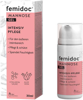 Sie sehen eine Packung femidoc® MANNOSE GEL, Produktbild: 01 femidoc® MANNOSE GEL, A-Nr.: 5739543 - 01