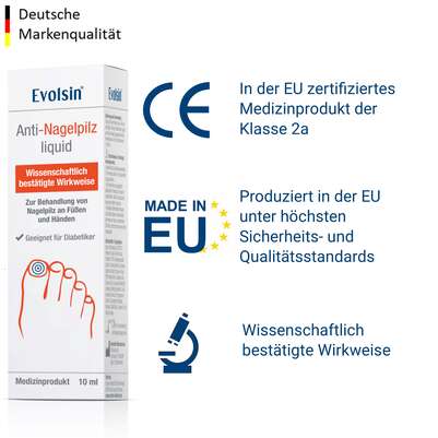 Sie sehen eine Packung Evolsin Anti-Nagelpilz liquid 10 ml, Produktbild: 04 Evolsin Anti-Nagelpilz liquid 10 ml, A-Nr.: 5666169 - 04