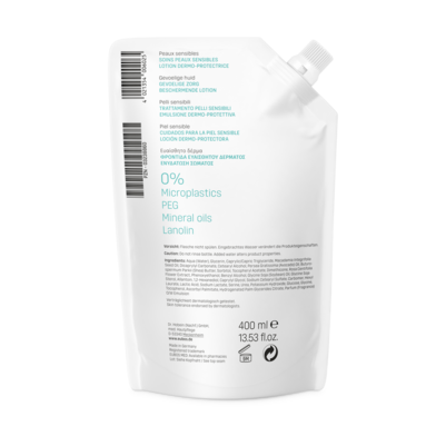 Sie sehen eine Packung Eubos Sensitiv Lotion Dermo Protectiv 400ml NF, Produktbild: 01 Eubos Sensitiv Lotion Dermo Protectiv 400ml NF, A-Nr.: 2692226 - 01