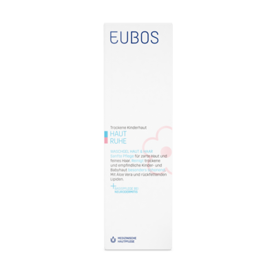 Sie sehen eine Packung Eubos Haut Ruhe Waschgel Haut und Haar 125ml, Produktbild: 03 Eubos Haut Ruhe Waschgel Haut und Haar 125ml, A-Nr.: 3257679 - 03