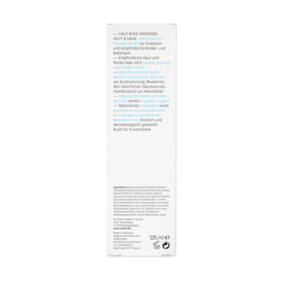 Sie sehen eine Packung Eubos Haut Ruhe Waschgel Haut und Haar 125ml, Produktbild: 05 Eubos Haut Ruhe Waschgel Haut und Haar 125ml, A-Nr.: 3257679 - 05