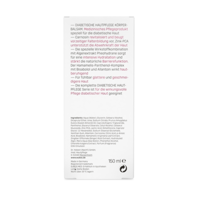 Sie sehen eine Packung Eubos Diabetes Körperbalsam 150ml, Produktbild: 05 Eubos Diabetes Körperbalsam 150ml, A-Nr.: 4100543 - 05