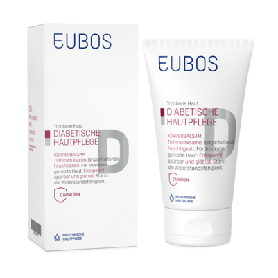 Sie sehen eine Packung Eubos Diabetes Körperbalsam 150ml, Produktbild: 06 Eubos Diabetes Körperbalsam 150ml, A-Nr.: 4100543 - 06