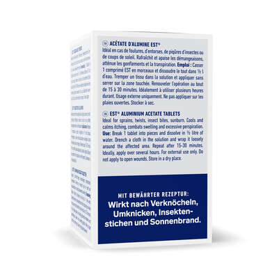 Sie sehen eine Packung EST Essigsaure Tonerde, Produktbild: 02 EST Essigsaure Tonerde, A-Nr.: 4336458 - 02