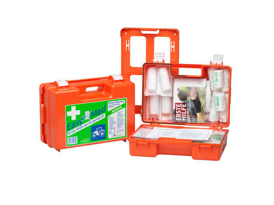 Sie sehen eine Packung EasyMed Erste Hilfe Kasten Agrar Type 1, Produktbild: 03 EasyMed Erste Hilfe Kasten Agrar Type 1, A-Nr.: 3617741 - 03