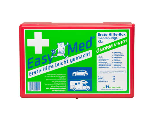 Sie sehen eine Packung EasyMed Autoapotheke ÖNorm V5101, Produktbild: 03 EasyMed Autoapotheke ÖNorm V5101, A-Nr.: 1752363 - 03