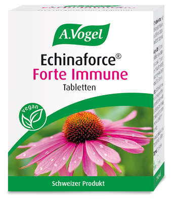 Sie sehen eine Packung A.Vogel Echinaforce® Forte Immune, Produktbild: 01 A.Vogel Echinaforce® Forte Immune, A-Nr.: 5778112 - 01
