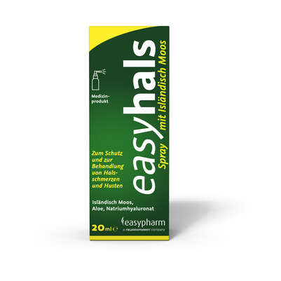 Sie sehen eine Packung easyhals Spray mit Isländisch Moos, Produktbild: 01 easyhals Spray mit Isländisch Moos, A-Nr.: 5419293 - 01