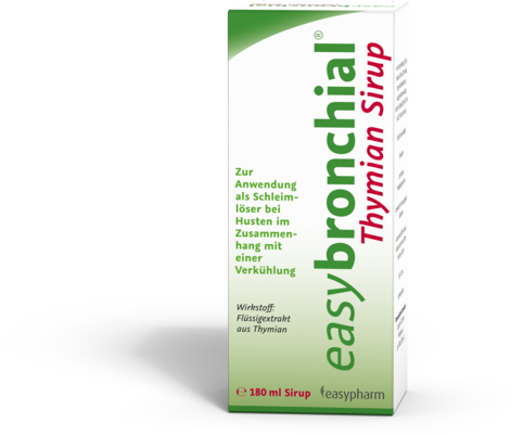 Sie sehen eine Packung easybronchial Thymian Sirup, Produktbild: 02 easybronchial Thymian Sirup, A-Nr.: 4213023 - 02