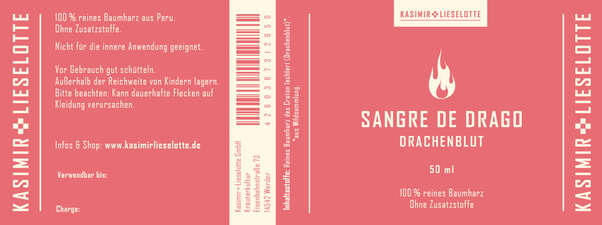 Kasimir + Lieselotte Sangre de Drago 50 ml, A-Nr.: 5426672 - 02
