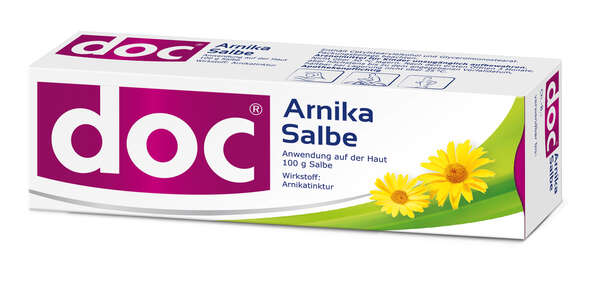 Sie sehen eine Packung doc® Arnika Salbe 50 g, Produktbild: 01 doc® Arnika Salbe 50 g, A-Nr.: 3817167 - 01